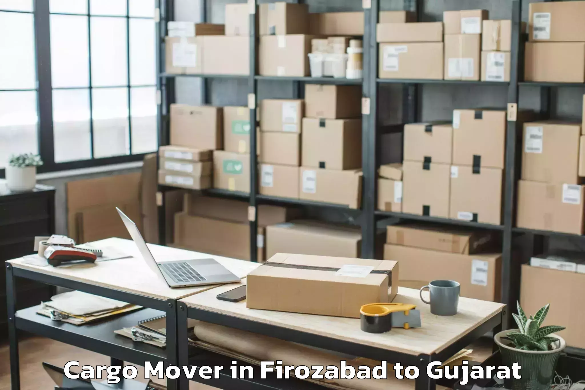 Reliable Firozabad to Bhilad Cargo Mover